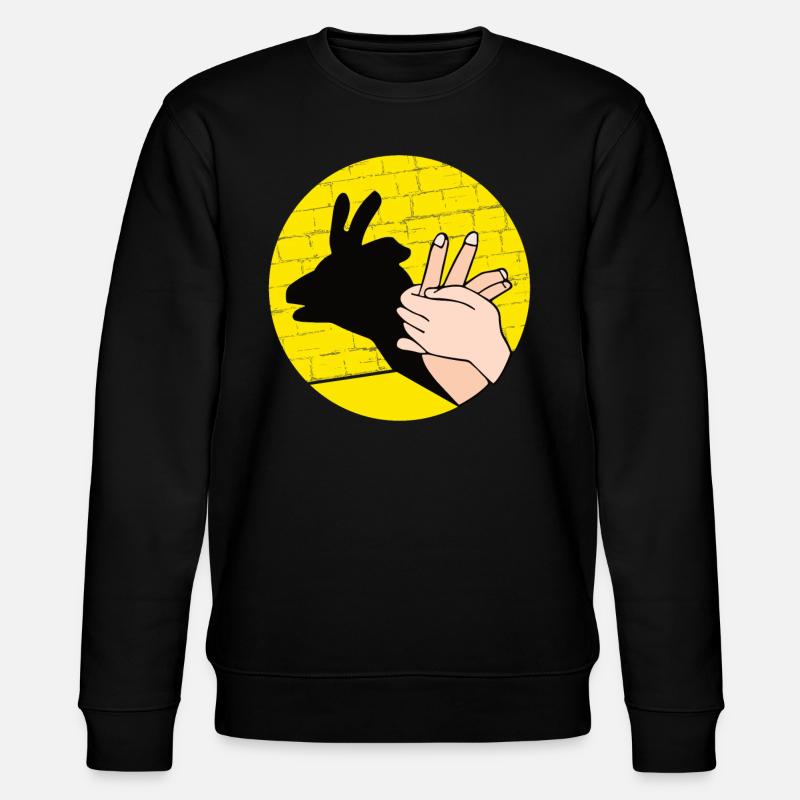 Hand Shadow Puppet Show Puppets - Stanley/Stella CHANGER Unisex Organic Sweatshirt - black