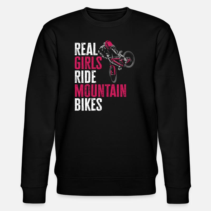 Echte Mädchen Fahren Mountainbikes - Stanley/Stella Unisex Bio-Sweatshirt CHANGER  - Schwarz