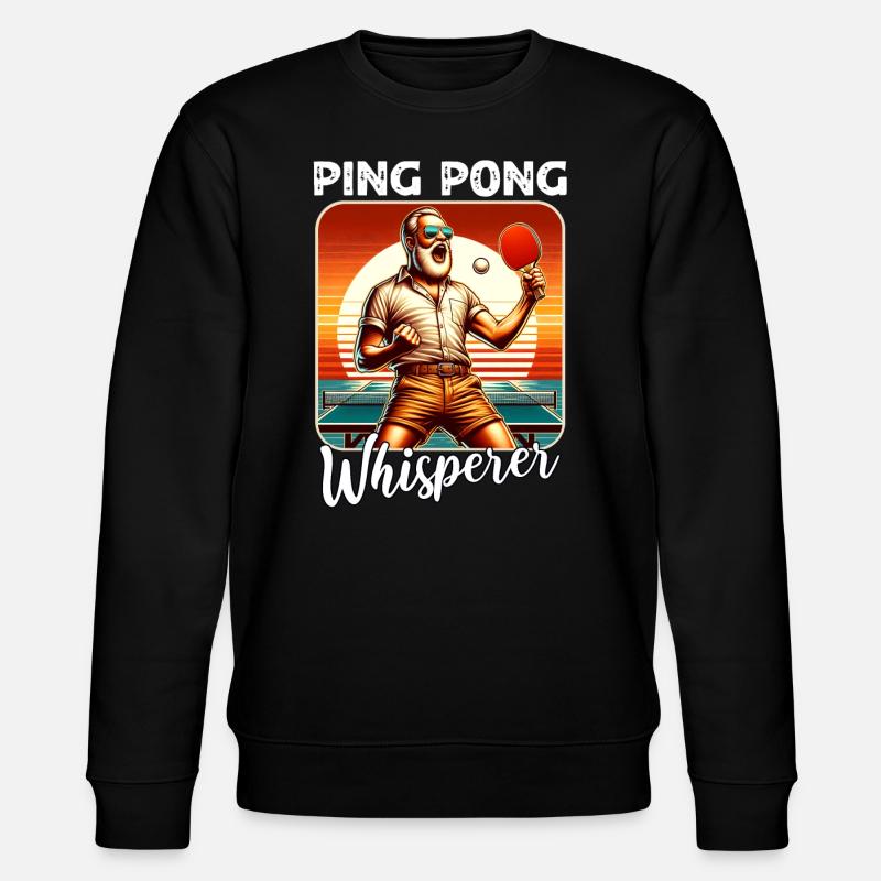 Ping Pong Tischtennis - Stanley/Stella Unisex Bio-Sweatshirt CHANGER  - Schwarz
