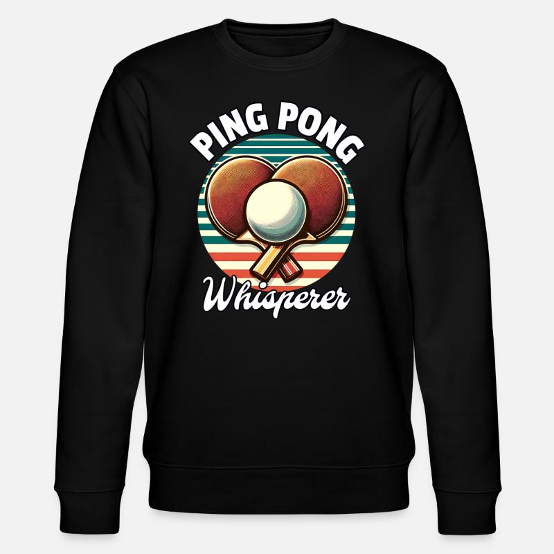 Ping Pong Whisperer - Stanley/Stella Unisex Bio-Sweatshirt CHANGER  - Schwarz