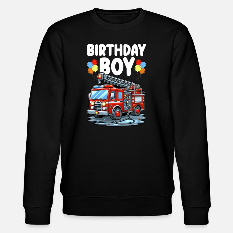 Anniversaire Garçon Pompier Anniversaire Garçon - Sweat bio CHANGER Stanley/Stella Unisexe - noir