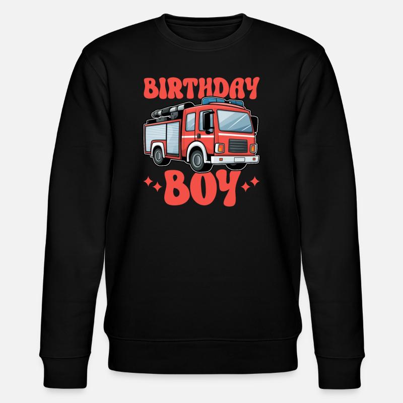 Anniversaire Garçon Pompier Anniversaire Garçon - Sweat bio CHANGER Stanley/Stella Unisexe - noir