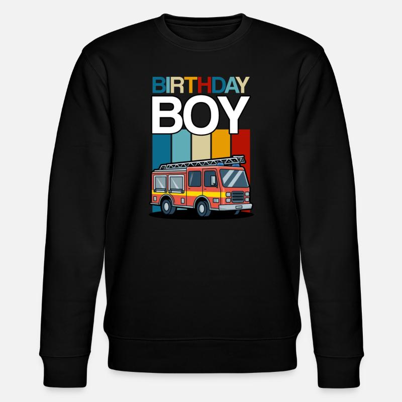Anniversaire Garçon Pompier Anniversaire Garçon - Sweat bio CHANGER Stanley/Stella Unisexe - noir