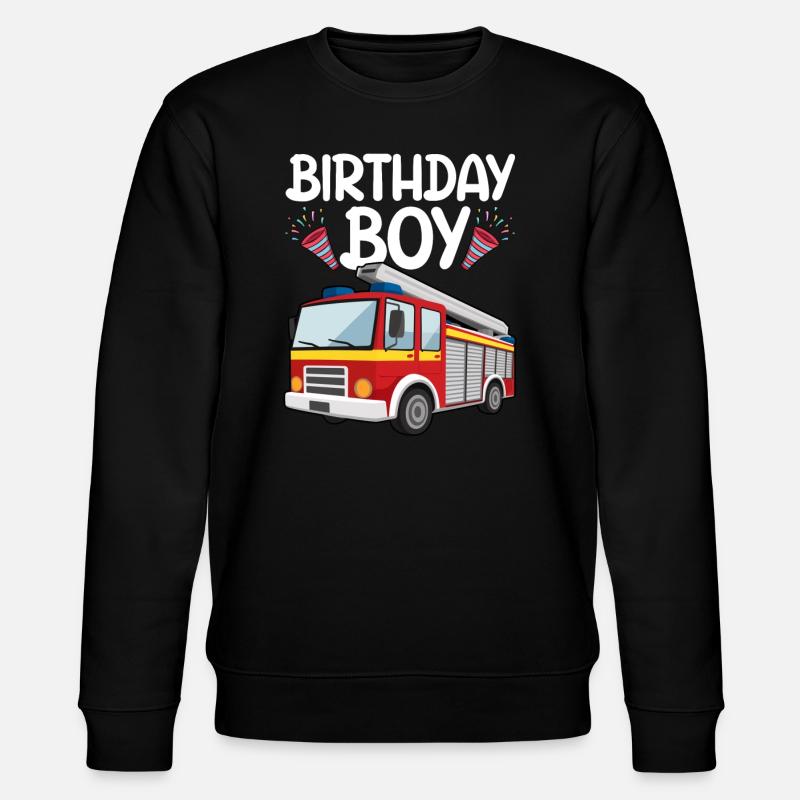 Anniversaire Garçon Pompier Anniversaire Garçon - Sweat bio CHANGER Stanley/Stella Unisexe - noir