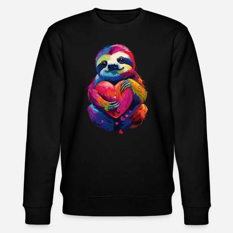 Faultier - Stanley/Stella Unisex Bio-Sweatshirt CHANGER  - Schwarz