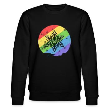 Schnee - Stanley/Stella Unisex Bio-Sweatshirt CHANGER  - Schwarz - Vorne - Nik (191cm) & Marisol (170cm)