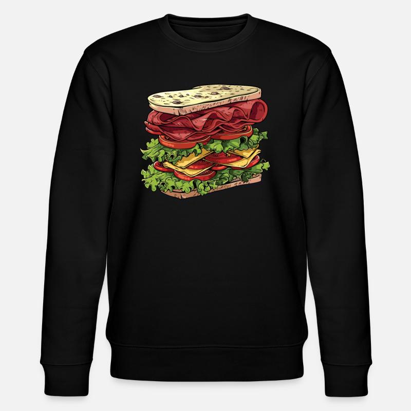 Sandwich Day Snack Celebration Sandwich - Stanley/Stella CHANGER Unisex Organic Sweatshirt - black