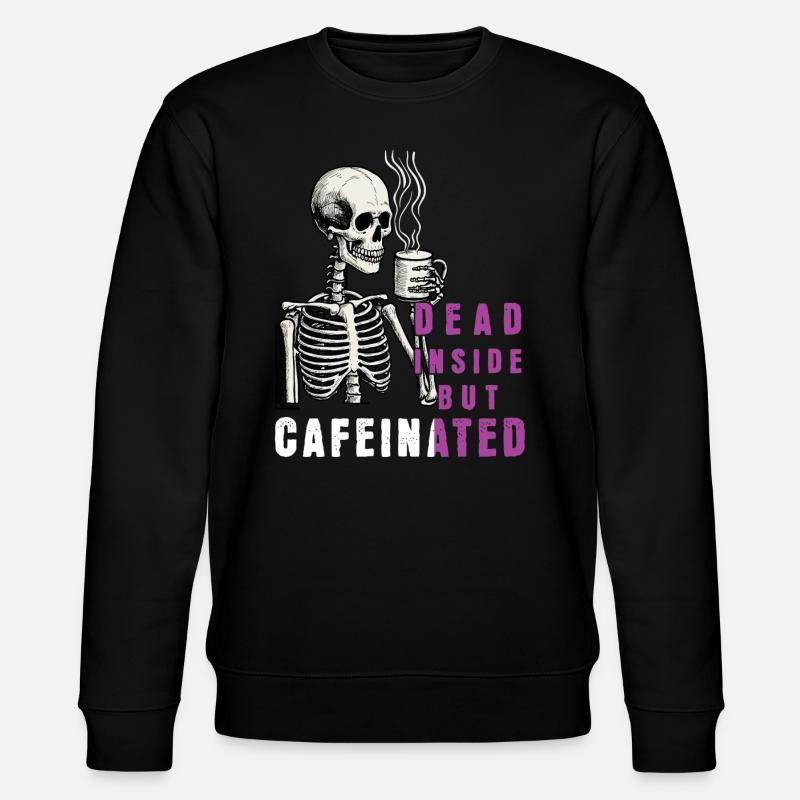 Lustiger Kaffee Spruch - Stanley/Stella Unisex Bio-Sweatshirt CHANGER  - Schwarz
