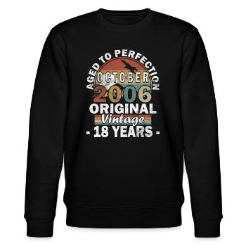 2006 Retro 2006 October Anniversary October 2006 - Stanley/Stella CHANGER Unisex Organic Sweatshirt - black - Front - Nik (191cm) & Marisol (170cm)