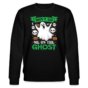 Halloween Kostüm Kinder DON'T GO ME ON THE GHOST - Stanley/Stella Unisex Bio-Sweatshirt CHANGER  - Schwarz - Vorne - Nik (191cm) & Marisol (170cm)
