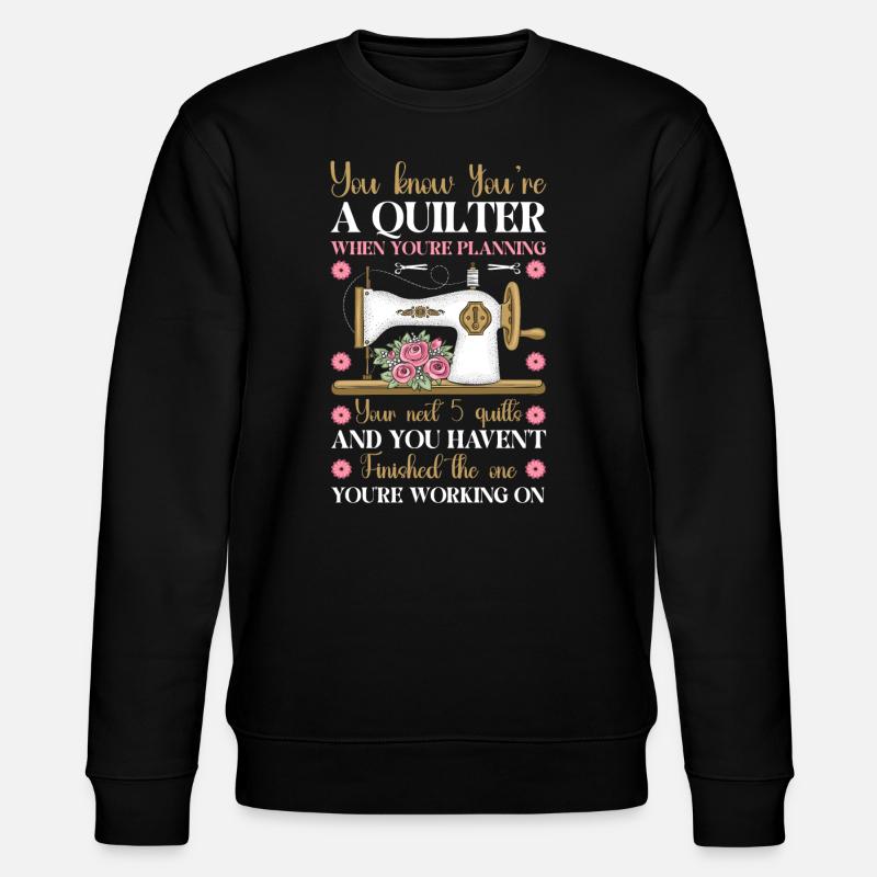 Quilt -Strick -Häkelnähmaschinengewebe - Stanley/Stella Unisex Bio-Sweatshirt CHANGER  - Schwarz
