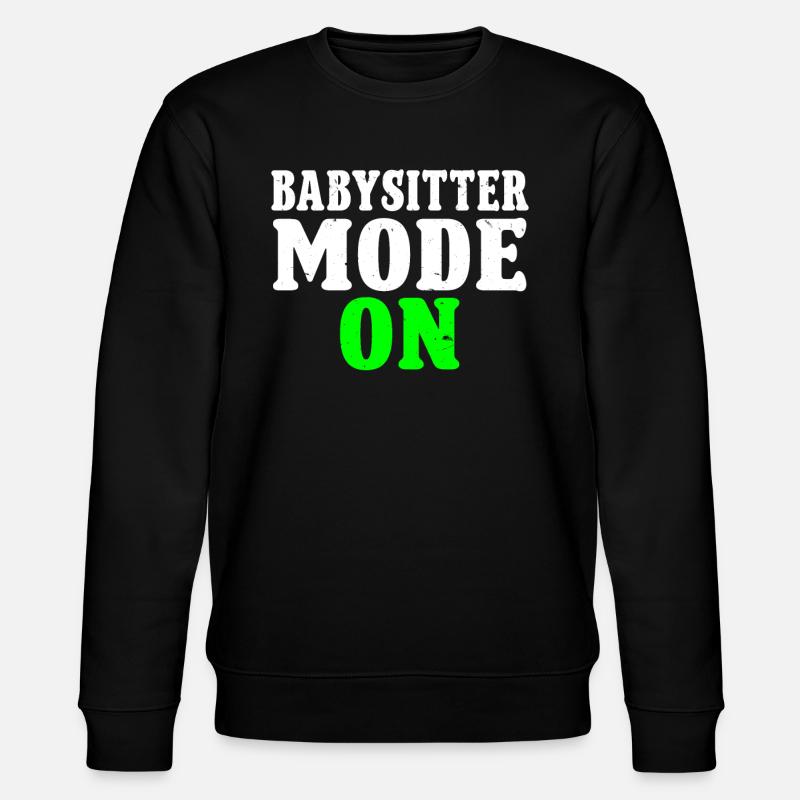 Babysitter Babysitting - Stanley/Stella Unisex Bio-Sweatshirt CHANGER  - Schwarz