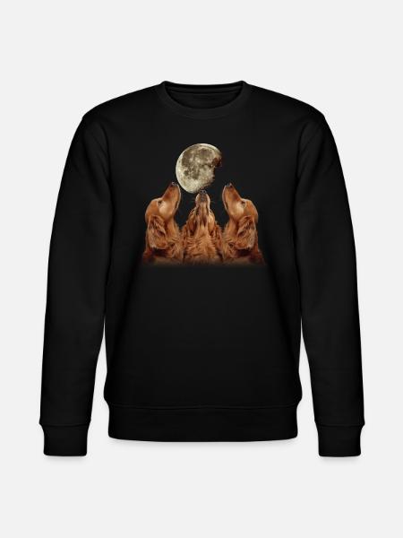 Setter Irlandais Chien Lune Hurlante - Sweat bio CHANGER Stanley/Stella Unisexe - noir