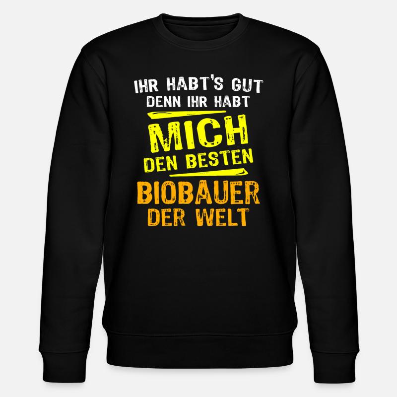 Biobauer Geschenk - Stanley/Stella Unisex Bio-Sweatshirt CHANGER  - Schwarz