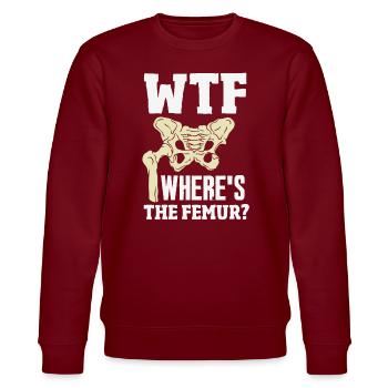 Leg Reconstruction Restoration - Stanley/Stella CHANGER Unisex Organic Sweatshirt - burgundy - Front - Nik (191cm) & Marisol (170cm)