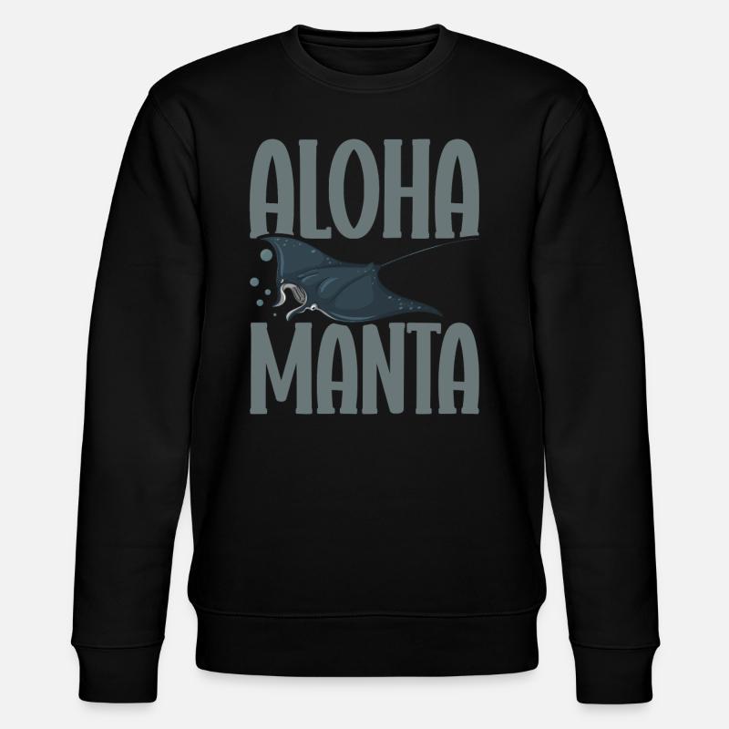 Mantarochen Liebhaber Meerestier Teufelsrochen - Stanley/Stella Unisex Bio-Sweatshirt CHANGER  - Schwarz
