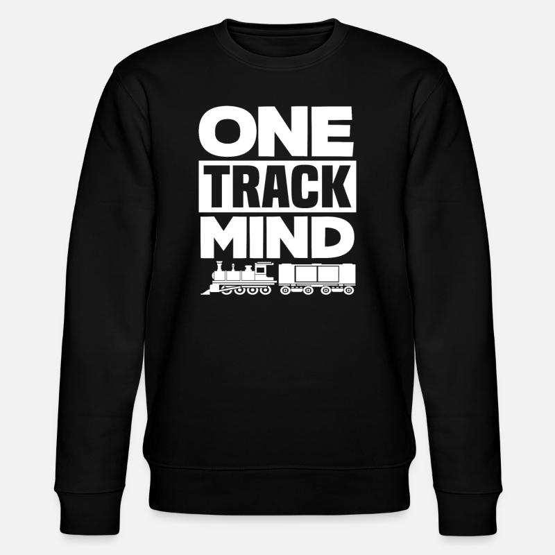 Single-track idea: railway, train - Stanley/Stella CHANGER Unisex Organic Sweatshirt - black