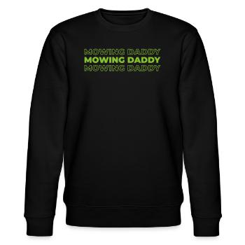 Lawn mower mowing - Stanley/Stella CHANGER Unisex Organic Sweatshirt - black - Front - Nik (191cm) & Marisol (170cm)