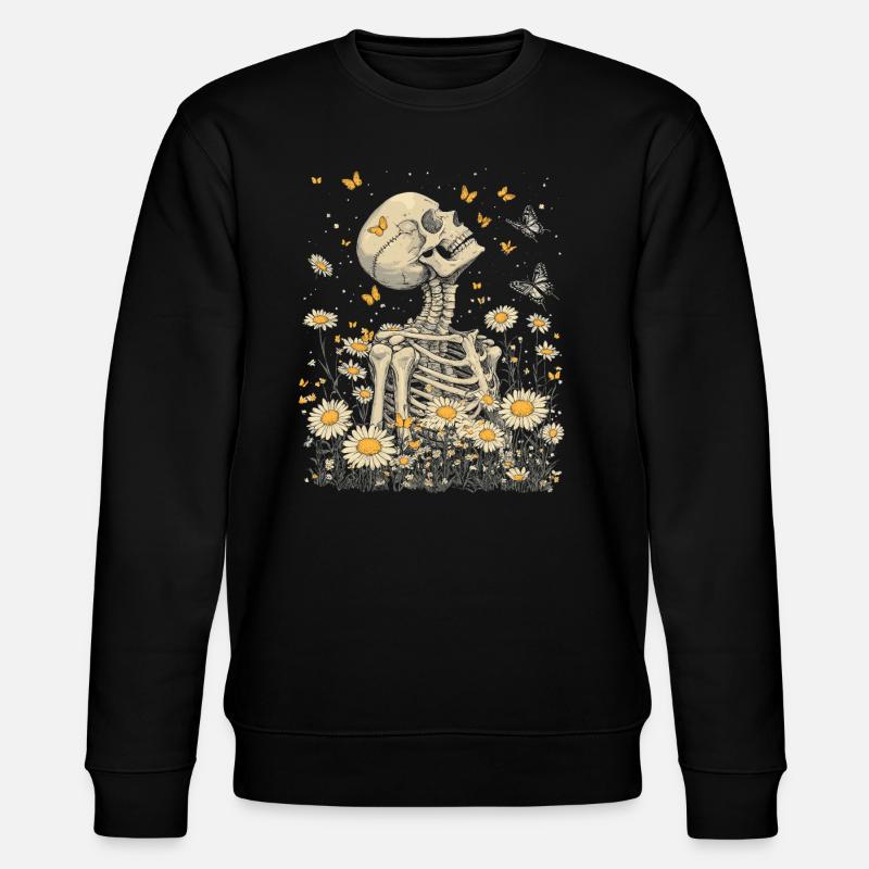 Fleurs squelettes - Sweat bio CHANGER Stanley/Stella Unisexe - noir