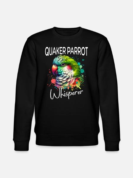 Monk Parakeet Whisperer - Stanley/Stella CHANGER Unisex Organic Sweatshirt - black
