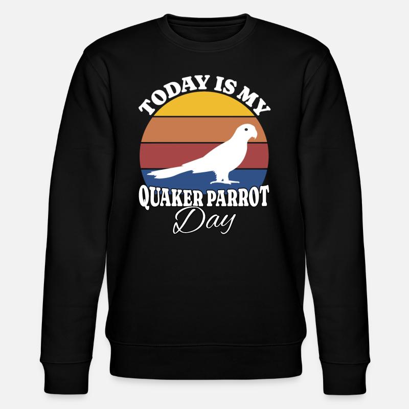 Monk parakeet Quaker Parrot - Stanley/Stella CHANGER Unisex Organic Sweatshirt - black