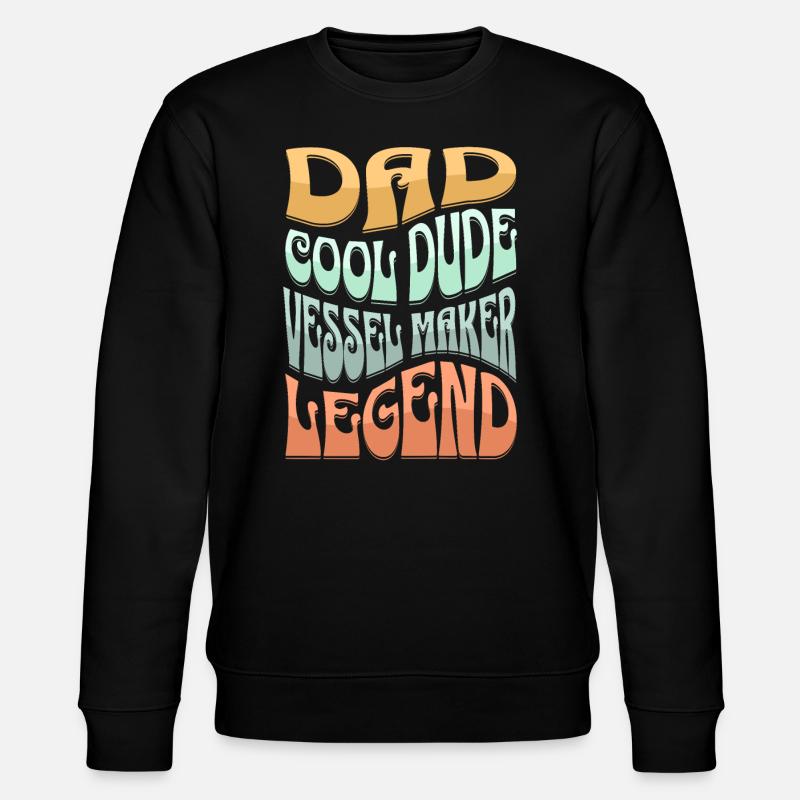 Papa Shipbuilder - Stanley/Stella CHANGER Unisex Organic Sweatshirt - black