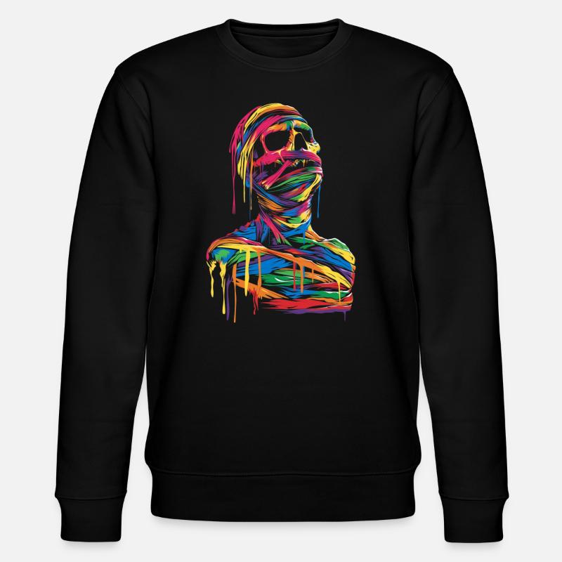 Mummy Halloween Pop Art - Stanley/Stella CHANGER Unisex Organic Sweatshirt - black
