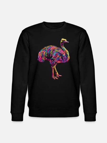 Ostrich Animal Popart - Stanley/Stella CHANGER Unisex Organic Sweatshirt - black