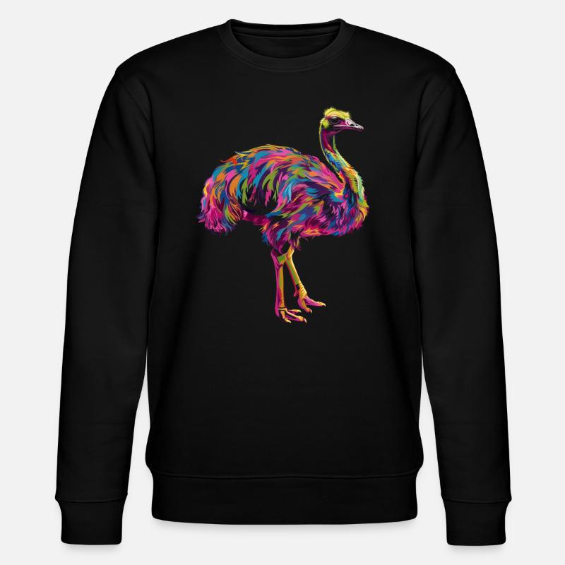 Straußentier Popart - Stanley/Stella Unisex Bio-Sweatshirt CHANGER  - Schwarz