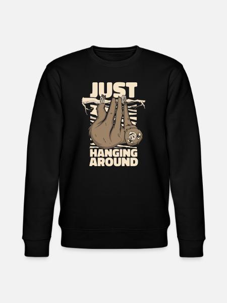Just Hanging Around Brown-Throated Pilosa - Stanley/Stella CHANGER Unisex Organic Sweatshirt - black