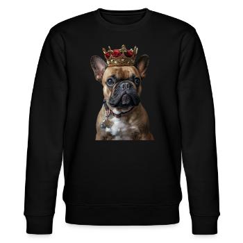 Bouledogue français - Sweat bio CHANGER Stanley/Stella Unisexe - noir - Devant - Nik (191cm) & Marisol (170cm)