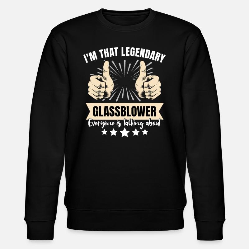 Legendärer Glasbläser - Stanley/Stella Unisex Bio-Sweatshirt CHANGER  - Schwarz