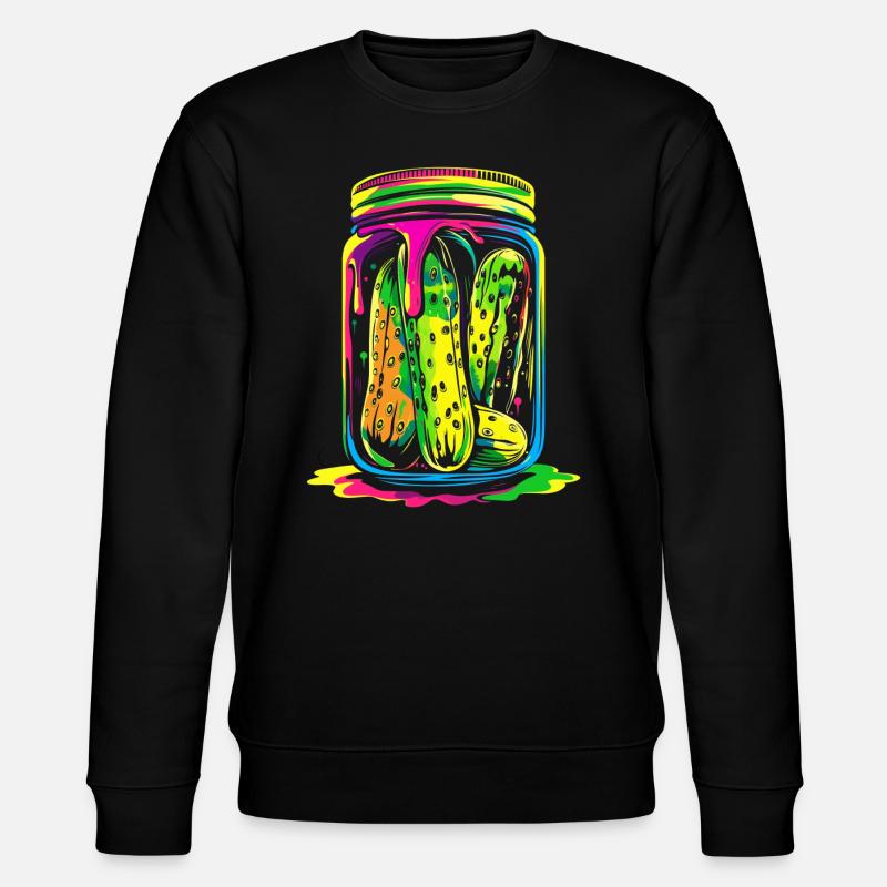 Gurken-Dill-Glas Popart - Stanley/Stella Unisex Bio-Sweatshirt CHANGER - Schwarz