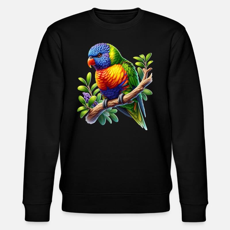 Loriquet arc-en-ciel - Sweat bio CHANGER Stanley/Stella Unisexe - noir