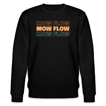 Lawn mower mowing - Stanley/Stella CHANGER Unisex Organic Sweatshirt - black - Front - Nik (191cm) & Marisol (170cm)