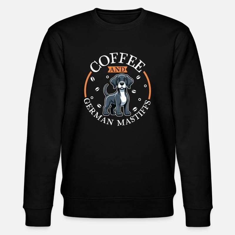 Coffee and Great Dane - Stanley/Stella CHANGER Unisex Organic Sweatshirt - black