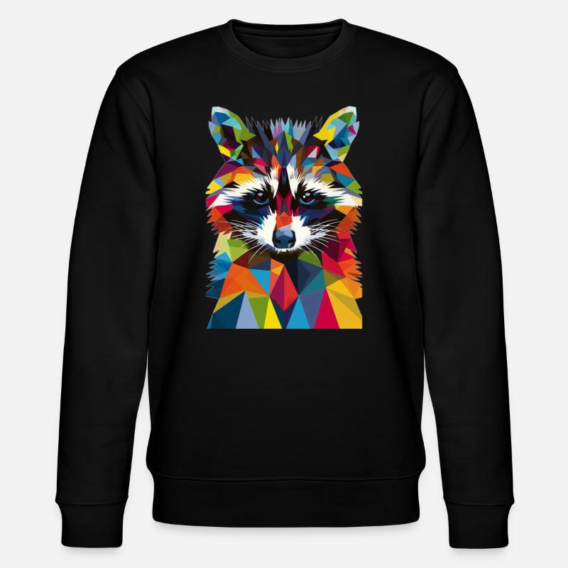 Waschbär - Stanley/Stella Unisex Bio-Sweatshirt CHANGER  - Schwarz