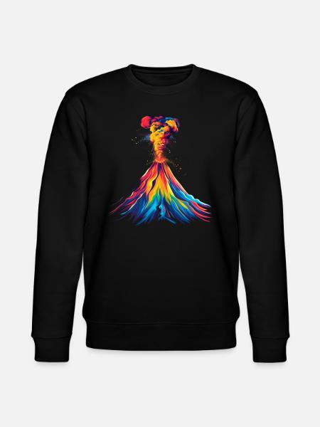 Vulkan Geologi Magma Lava Popart - Stanley/Stella økologisk unisex-sweatshirt CHANGER  - sort
