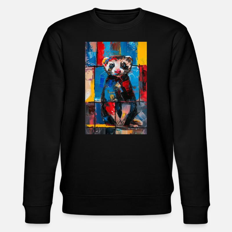 Frettchen - Stanley/Stella Unisex Bio-Sweatshirt CHANGER  - Schwarz