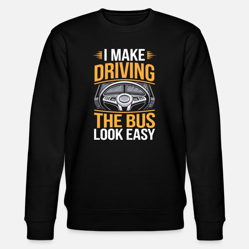 Bus Busfahrer - Stanley/Stella Unisex Bio-Sweatshirt CHANGER  - Schwarz