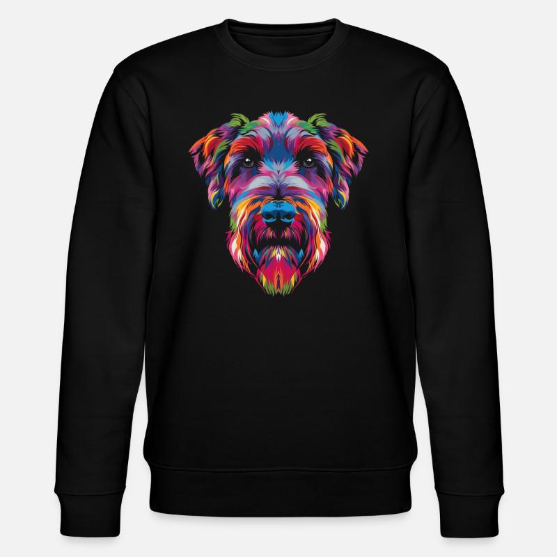 Wheaten Terrier Chien Popart - Sweat bio CHANGER Stanley/Stella Unisexe - noir