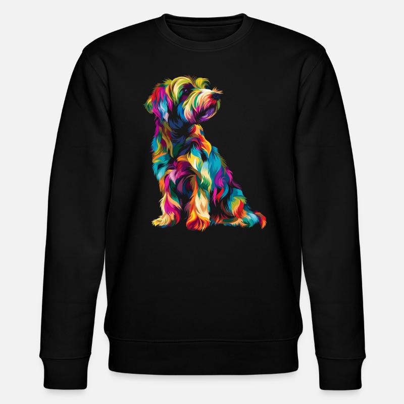 Wheaten Terrier Chien Popart - Sweat bio CHANGER Stanley/Stella Unisexe - noir