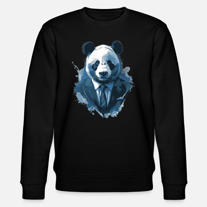 Panda - Stanley/Stella Unisex Bio-Sweatshirt CHANGER - Schwarz