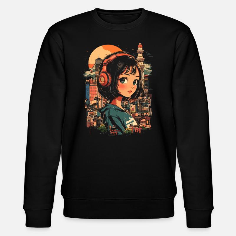Fille d’Anime Japon - Sweat bio CHANGER Stanley/Stella Unisexe - noir