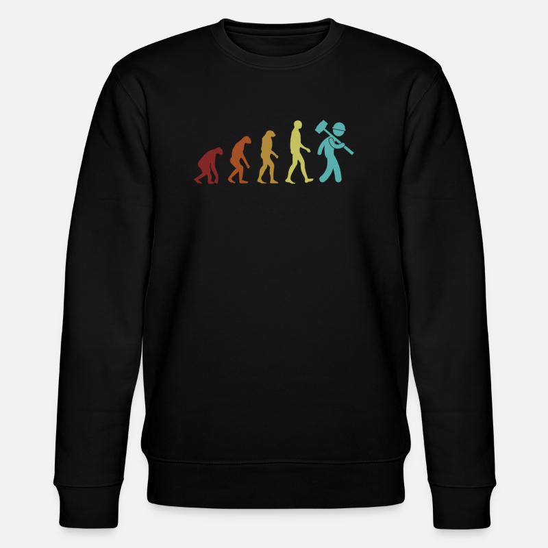 Hausabriss Evolution Heimwerkerhaus - Stanley/Stella Unisex Bio-Sweatshirt CHANGER  - Schwarz