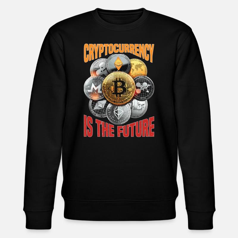 Cryptocurrency Is The Future - Stanley/Stella Unisex Bio-Sweatshirt CHANGER  - Schwarz