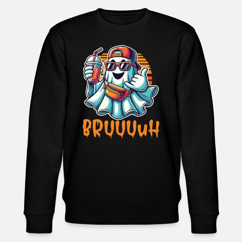Fantôme d’halloween drôle effrayant - Sweat bio CHANGER Stanley/Stella Unisexe - noir