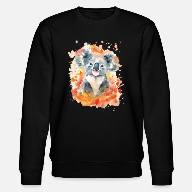 Koala - Stanley/Stella Unisex Bio-Sweatshirt CHANGER  - Schwarz