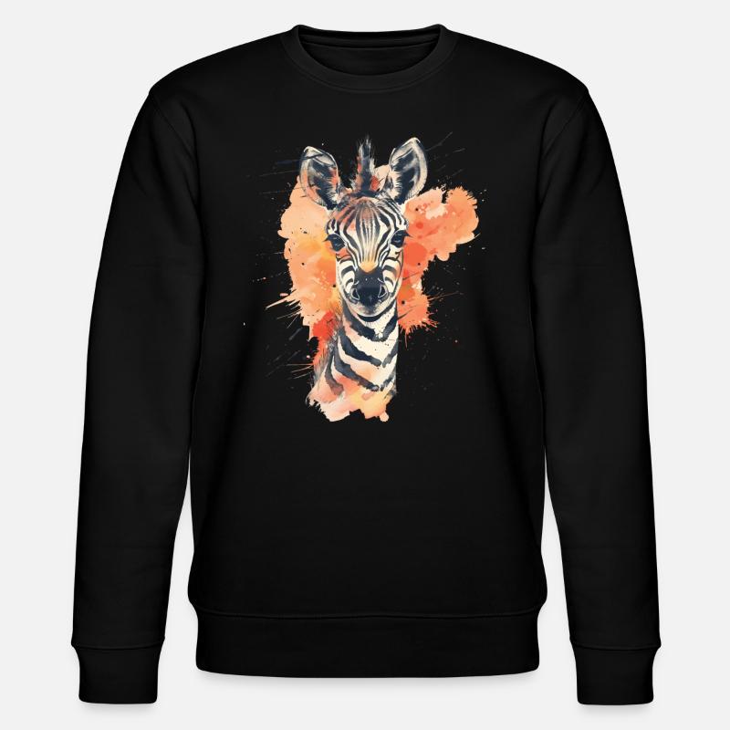 Zebra - Stanley/Stella Unisex Bio-Sweatshirt CHANGER - Schwarz