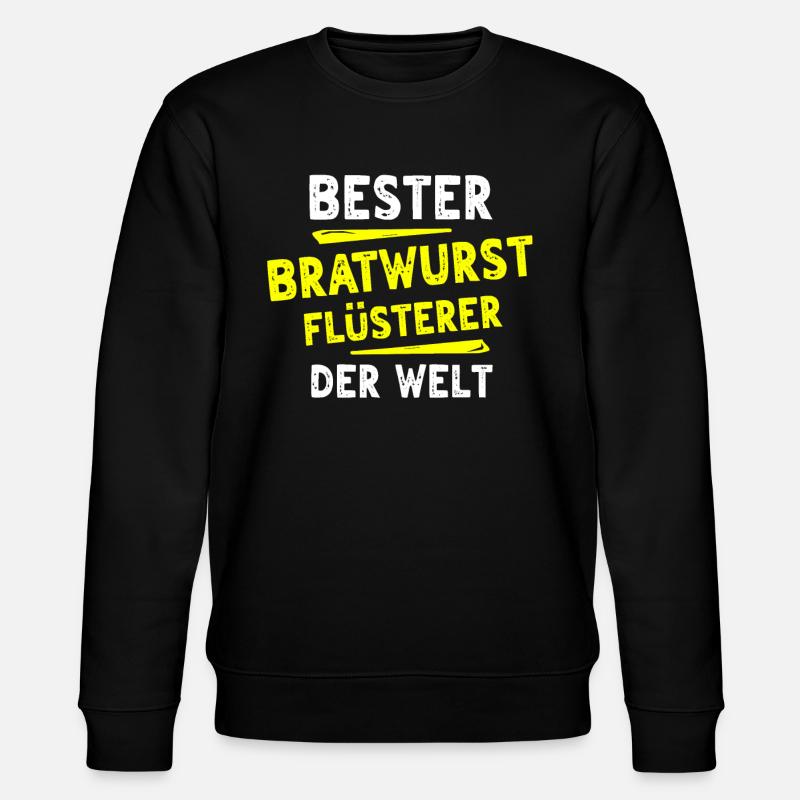 Bratwurst Geschenk - Stanley/Stella Unisex Bio-Sweatshirt CHANGER  - Schwarz